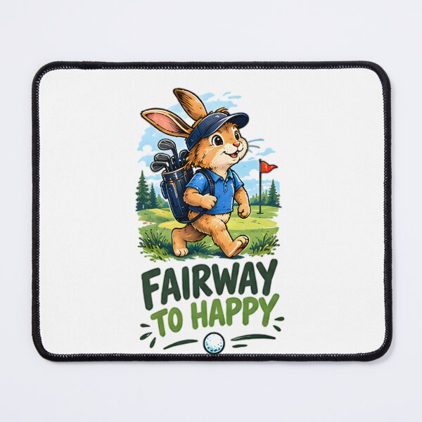 Item preview, Fairway To Happy Golfing Bunny Rabbit designed and sold by Pyt27.
