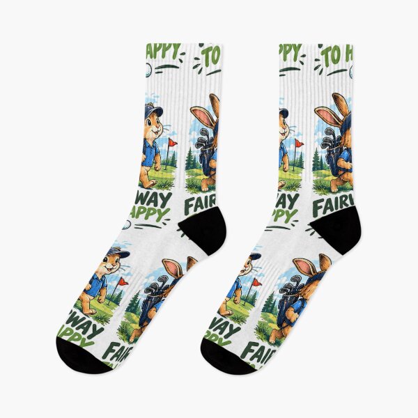 Item preview, Fairway To Happy Golfing Bunny Rabbit designed and sold by Pyt27.