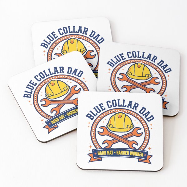 Item preview, Blue Collar Dad Hard Hat Harder Worker Shirt designed and sold by Gurrteg.