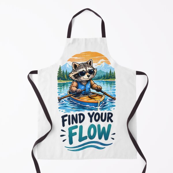 Item preview, Find Your Flow Kayaking Raccoon Outdoor Adventure designed and sold by Pyt27.