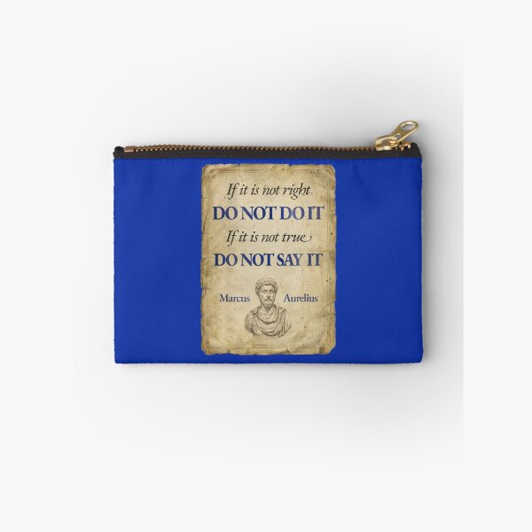 Item preview, If It Is Not Right Do Not Do It - Marcus Aurelius - Vintage Distressed Stoic Quote - Egyptian Blue Version designed and sold by Stoic Core.
