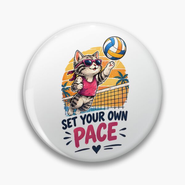 Item preview, Set Your Own Pace Beach Volleyball Cat designed and sold by Pyt27.