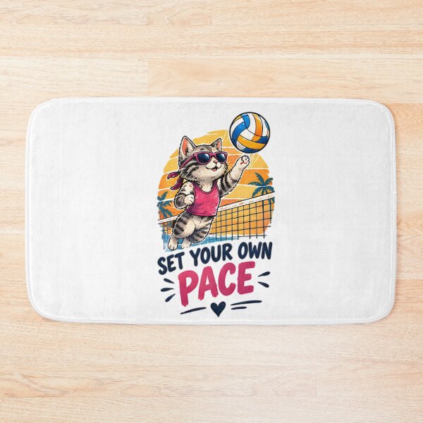 Item preview, Set Your Own Pace Beach Volleyball Cat designed and sold by Pyt27.