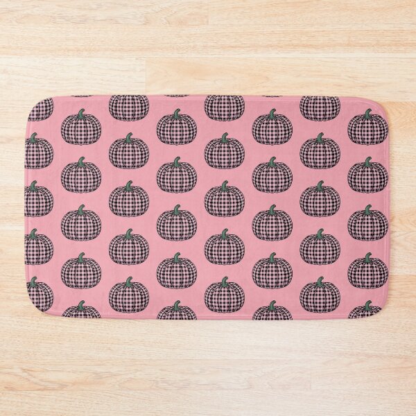 Item preview, Pink and Black Buffalo Plaid Pumpkin – Soft Coquette Pink Background Fall Art designed and sold by Wennebabs.