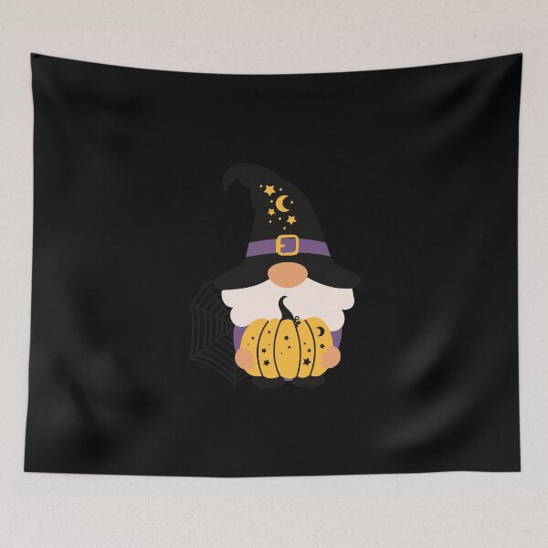 Item preview, Cute Halloween Gnome with Pumpkin Sticker | Witch Hat Spooky Fall Design designed and sold by BE-A-BRAND-.