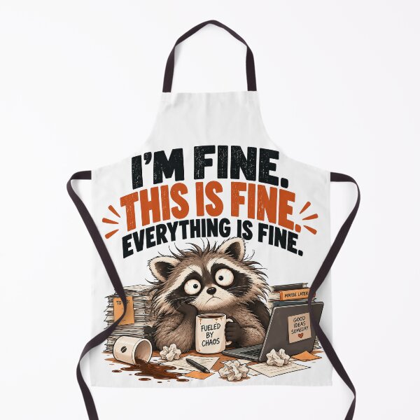 Item preview, I’m Fine. This Is Fine. Everything Is Fine. – Chaotic Raccoon designed and sold by Furflix.