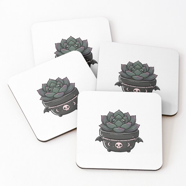 Item preview, Kawaii Goth Succulent | Cute Spooky Houseplant designed and sold by StickyGuys.