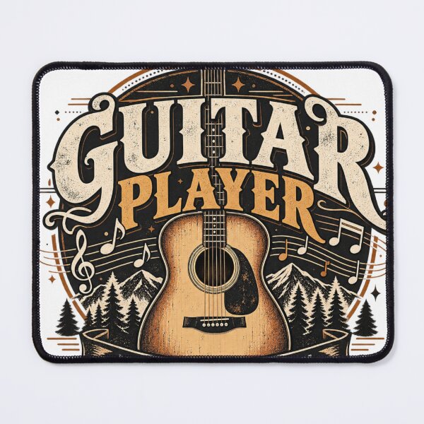 Item preview, Vintage Guitar Player Music Design designed and sold by BasicPrintStudio.