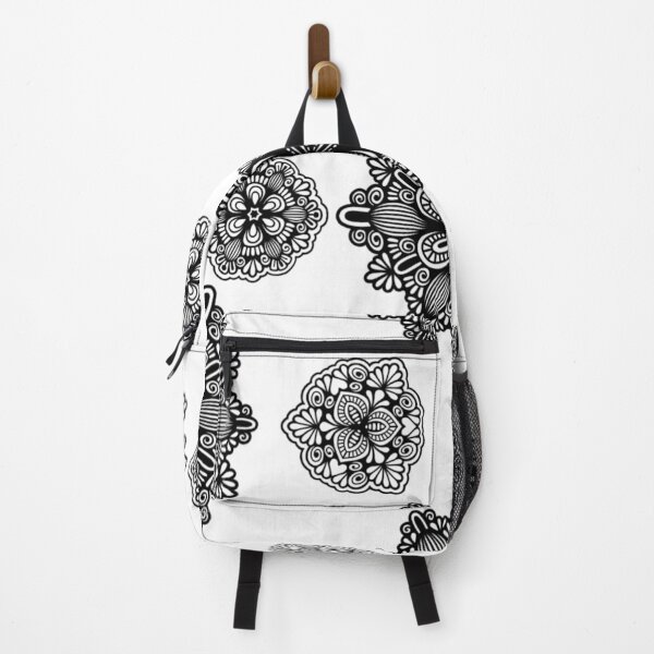 Item preview, Intricate Black and White Floral Mandala Pattern designed and sold by FioreDiCiliegio.