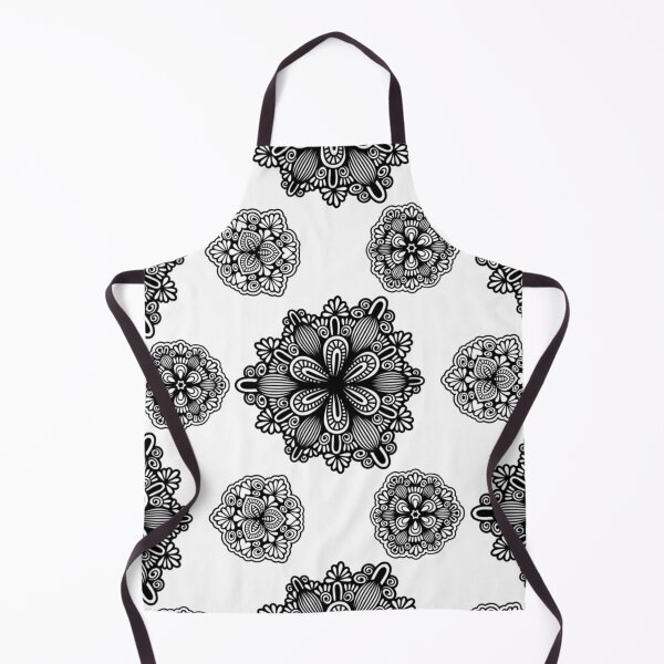 Item preview, Intricate Black and White Floral Mandala Pattern designed and sold by FioreDiCiliegio.