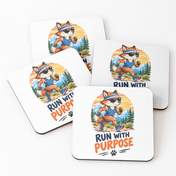 Item preview, Run With Purpose Running Fox Fitness Motivation designed and sold by Pyt27.