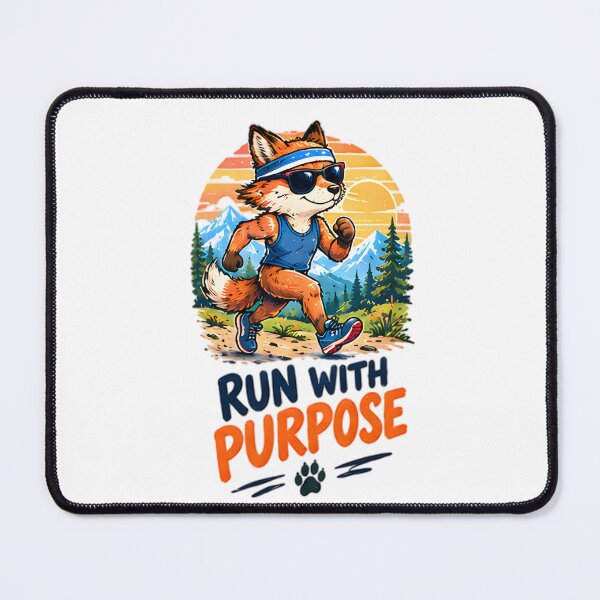 Item preview, Run With Purpose Running Fox Fitness Motivation designed and sold by Pyt27.