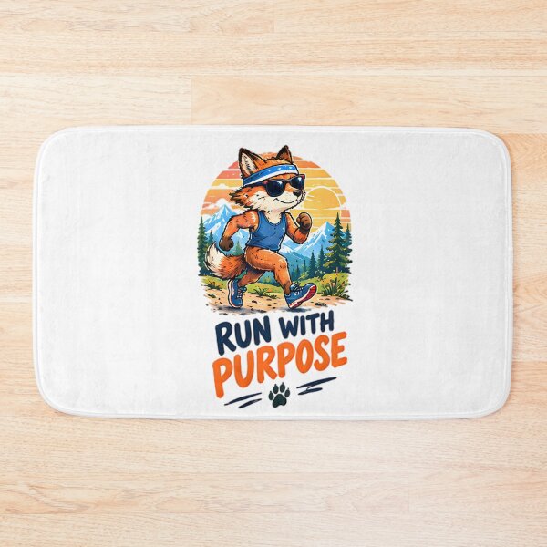 Item preview, Run With Purpose Running Fox Fitness Motivation designed and sold by Pyt27.