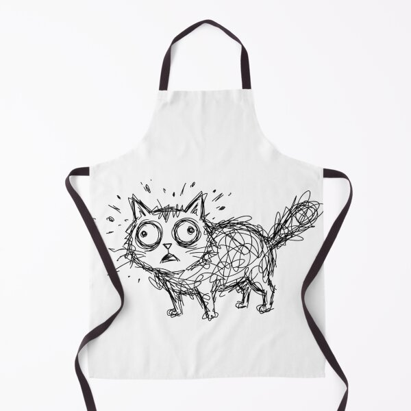 Item preview, Anxious Scribble Cat Confused Messy Doodle Art designed and sold by Fine-Arts-Lab.