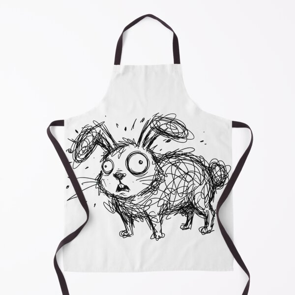 Item preview, Anxious Scribble Bunny Confused Messy Rabbit Art designed and sold by Fine-Arts-Lab.