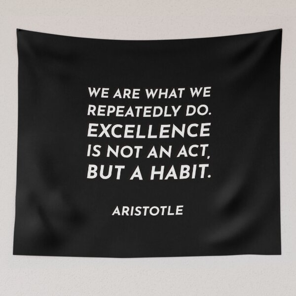 Item preview, We are what we repeatedly do. Excellence, then, is not an act, but a habit. - Aristotle - Philosophy quote designed and sold by Inspirationmotivation.