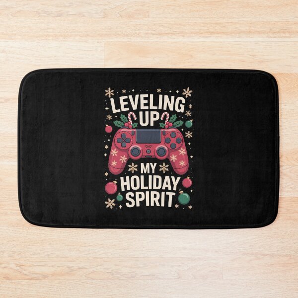 Item preview, Leveling Up My Holiday Spirit Funny Gamer Controller Christmas designed and sold by jkrphoto.