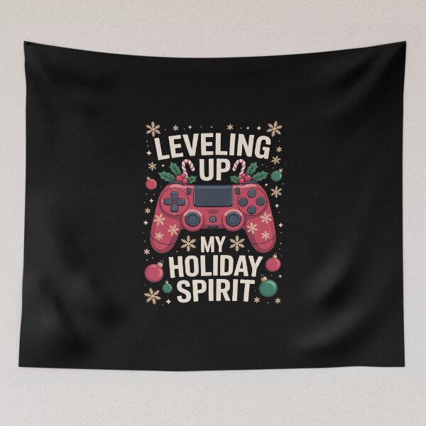 Item preview, Leveling Up My Holiday Spirit Funny Gamer Controller Christmas designed and sold by jkrphoto.