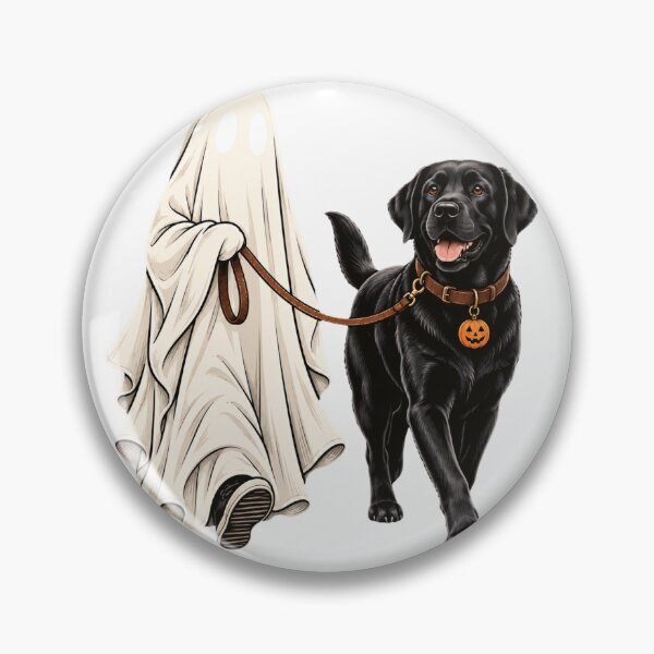 Item preview, Halloween Ghost Walking Dog designed and sold by ROUX-ART.