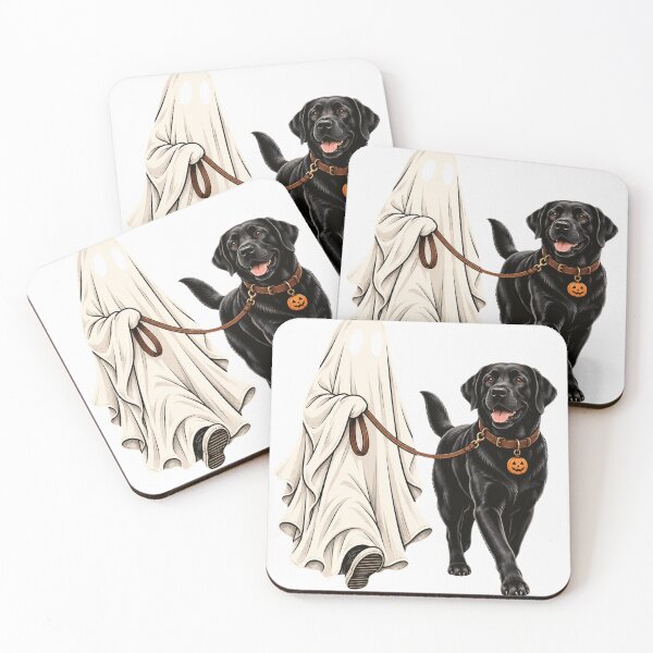 Item preview, Halloween Ghost Walking Dog designed and sold by ROUX-ART.