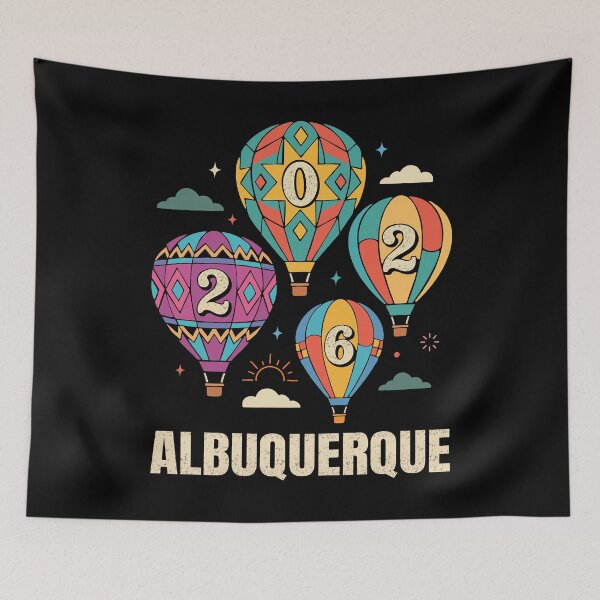Item preview, Albuquerque 2026 Colorful Hot Air Balloon Travel Adventure designed and sold by FreshVibe Prints.