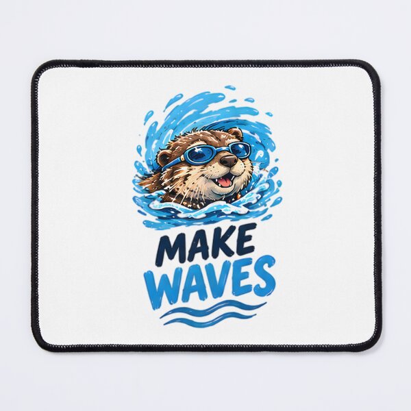 Item preview, Make Waves Cute Swimming Otter Water Sports designed and sold by Pyt27.