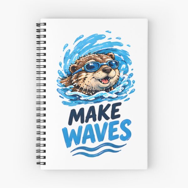 Item preview, Make Waves Cute Swimming Otter Water Sports designed and sold by Pyt27.