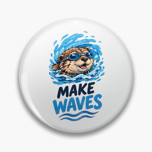 Item preview, Make Waves Cute Swimming Otter Water Sports designed and sold by Pyt27.