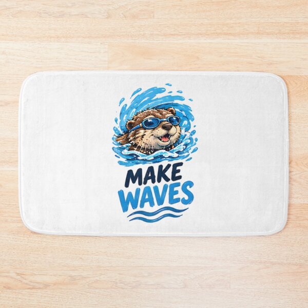 Item preview, Make Waves Cute Swimming Otter Water Sports designed and sold by Pyt27.