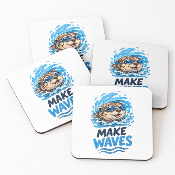 Item preview, Make Waves Cute Swimming Otter Water Sports designed and sold by Pyt27.