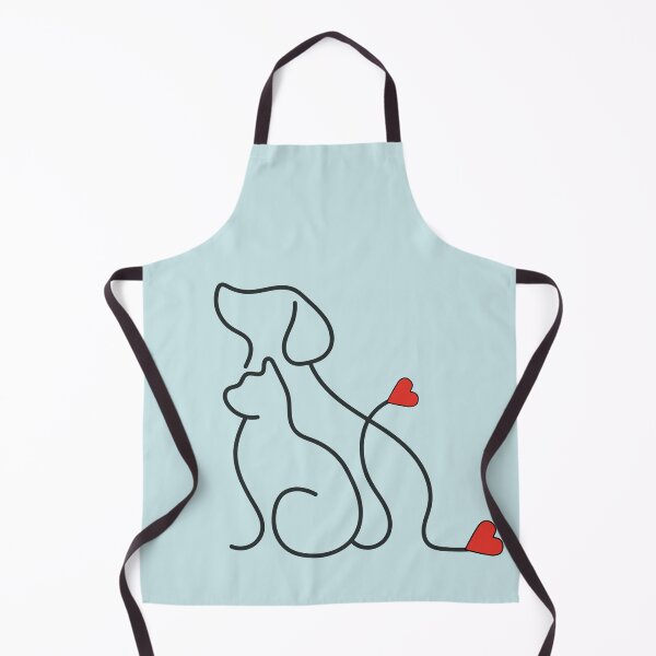 Item preview, Dog and Cat love illustration designed and sold by Doodles Down South.
