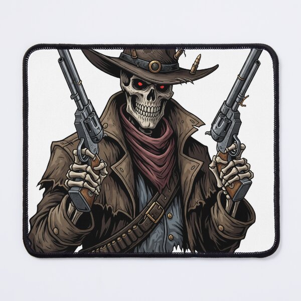 Item preview, Gothic Western Skeleton Cowboy | Undead Gunslinger Dark Country designed and sold by StickyGuys.