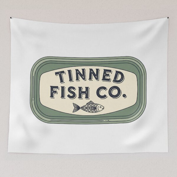 Item preview, Tinned Fish Retro Sardine Can | Vintage Dill Green Tin Label designed and sold by StickyGuys.