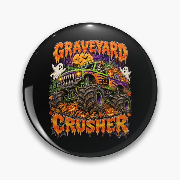 Item preview, Halloween Monster Truck Graveyard Crusher designed and sold by ROUX-ART.