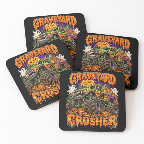 Item preview, Halloween Monster Truck Graveyard Crusher designed and sold by ROUX-ART.