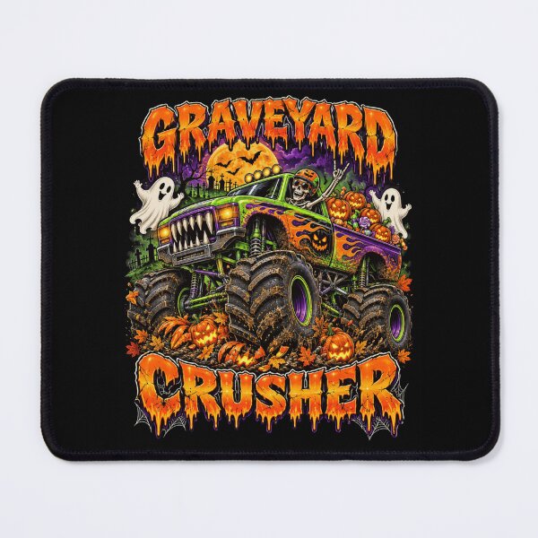Item preview, Halloween Monster Truck Graveyard Crusher designed and sold by ROUX-ART.