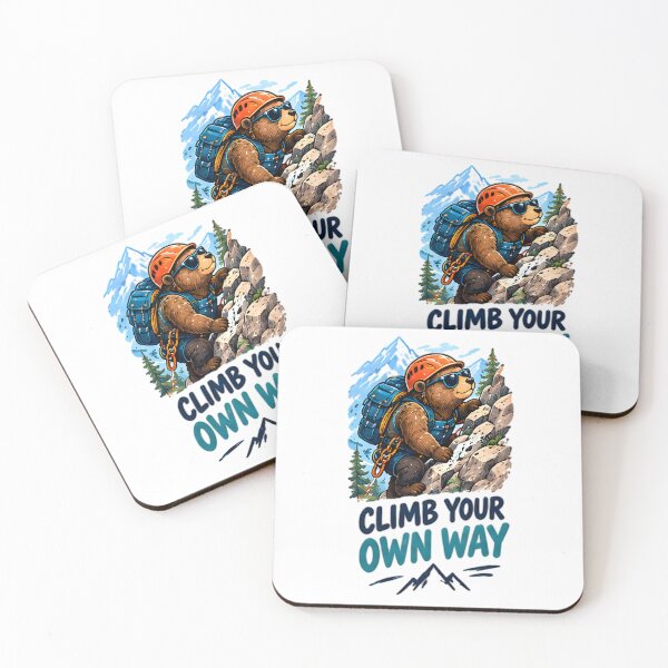 Item preview, Climb Your Own Way Hiking Bear Mountaineer designed and sold by Pyt27.