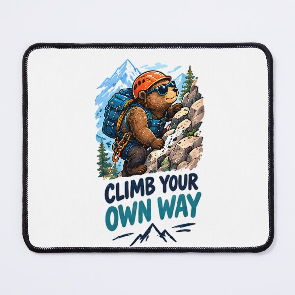 Item preview, Climb Your Own Way Hiking Bear Mountaineer designed and sold by Pyt27.