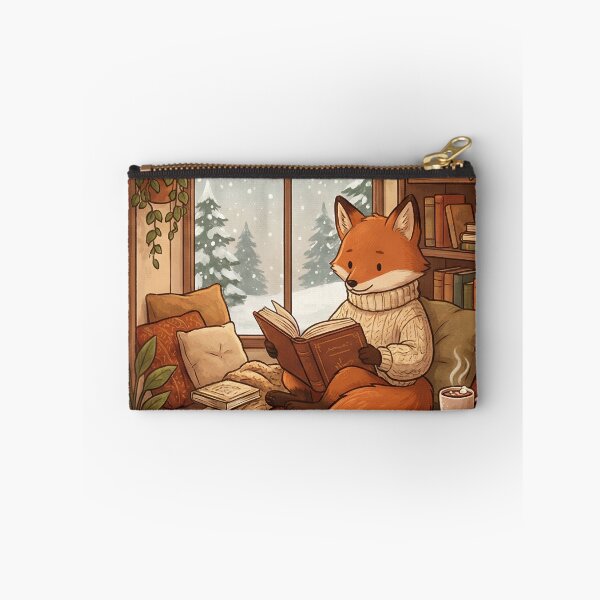 Item preview, Cozy Winter Fox Reading Book Nook | JOMO Hygge Book Lover designed and sold by StickyGuys.