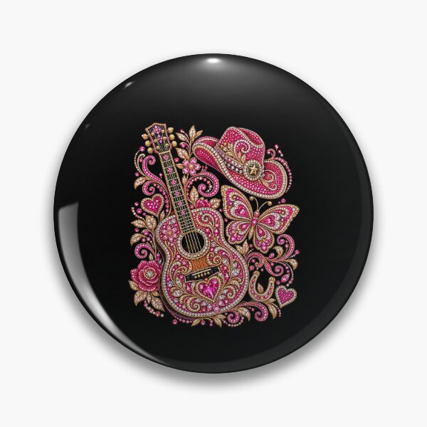 Item preview, Bling Cowgirl Guitar Western Rhinestone designed and sold by leevekaArt.