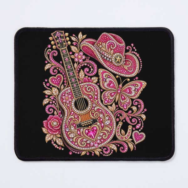 Item preview, Bling Cowgirl Guitar Western Rhinestone designed and sold by leevekaArt.