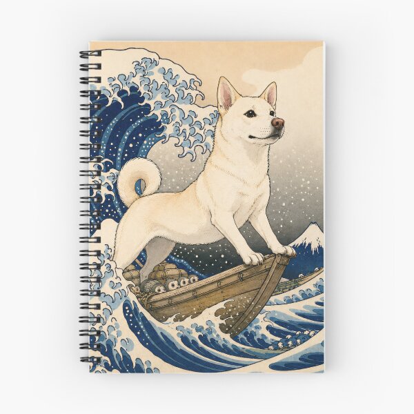 Item preview, Japanese Dog Ukiyo-e Great Wave Art designed and sold by ARU JAPAN STUDIO.