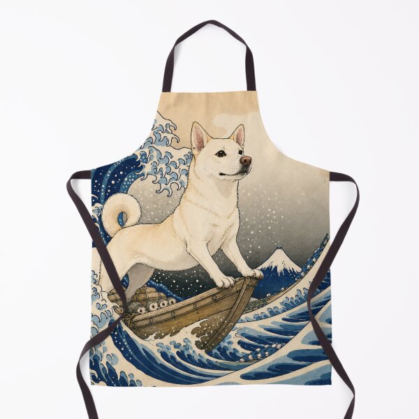 Item preview, Japanese Dog Ukiyo-e Great Wave Art designed and sold by ARU JAPAN STUDIO.
