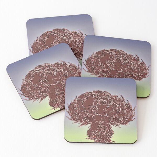Item preview, Cloud eruption mushroom abstract brown organic designed and sold by Keltoi-art.