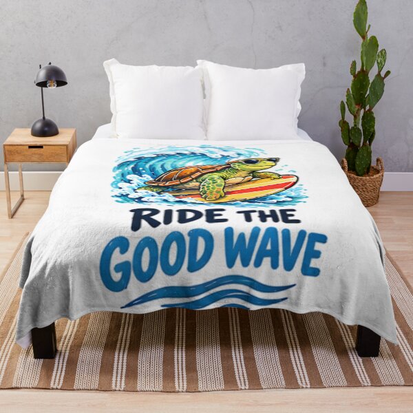 Item preview, Ride The Good Wave Surfing Sea Turtle designed and sold by Pyt27.