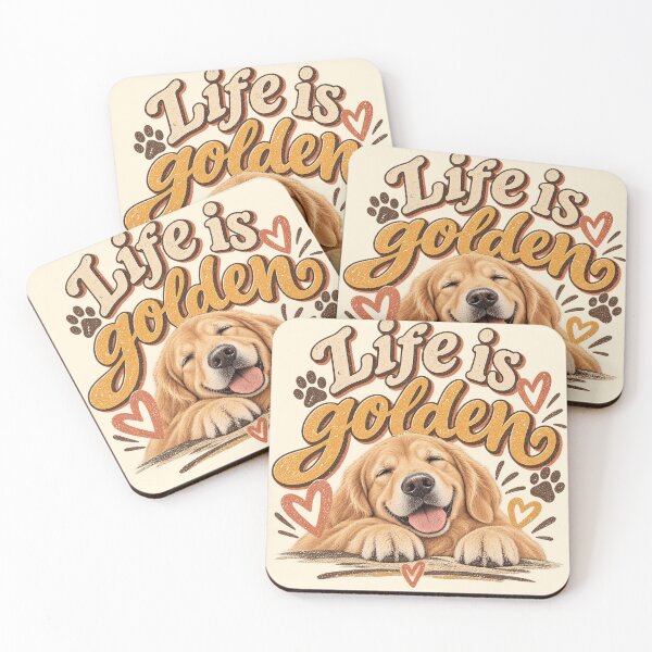 Item preview, Life is Golden - Golden Retriever Love designed and sold by GrannyKaz1234.