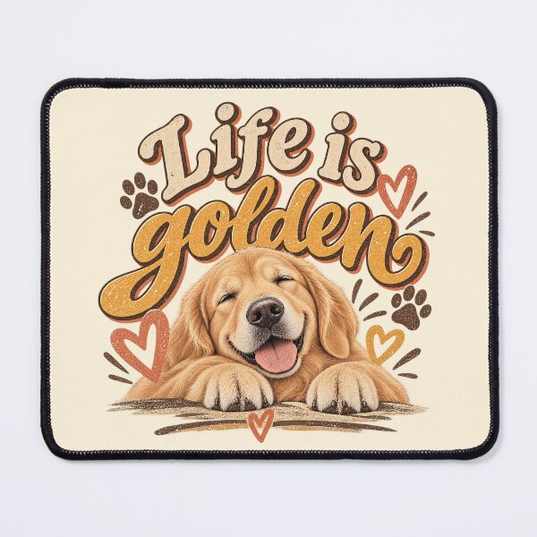 Item preview, Life is Golden - Golden Retriever Love designed and sold by GrannyKaz1234.