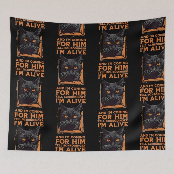 Item preview, Tell Schrödinger I’m Alive Black Cat Humor designed and sold by Mind-Drift.