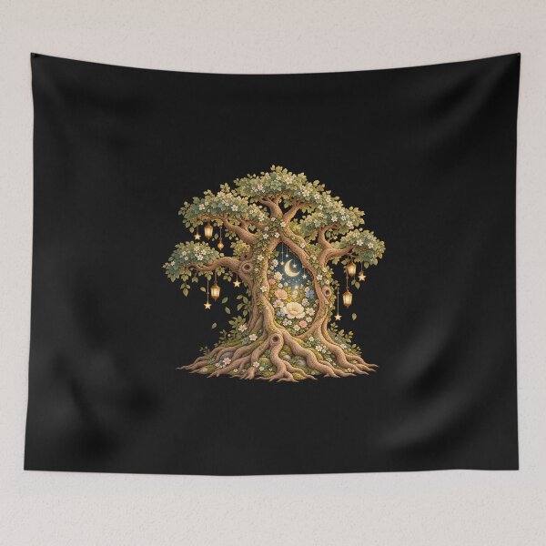 Item preview, Tree of Life Portal - Enchanted Magical Forest & Celestial Moon Graphic designed and sold by Ozyven-Creation.