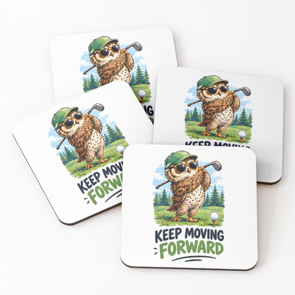 Item preview, Keep Moving Forward Golfer Owl Sports Motivation designed and sold by Pyt27.